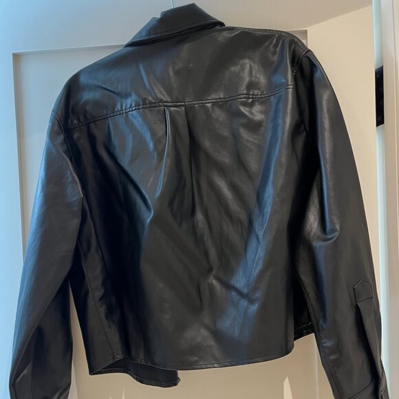 ZARA FAUX LEATHER OVERSHIRT ZW COLLECTION - Picture 3 of 4